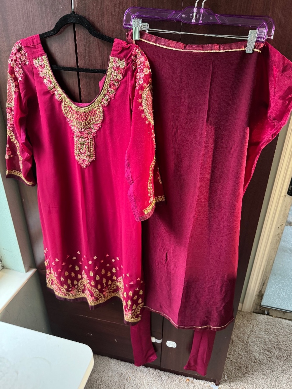 Partywear Kurti, Dupatta, legging set